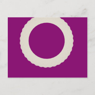 Carte Postale cercle blanc avec arrière - plan violet