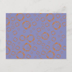 Carte Postale cercle bleu girly carré motif vertige