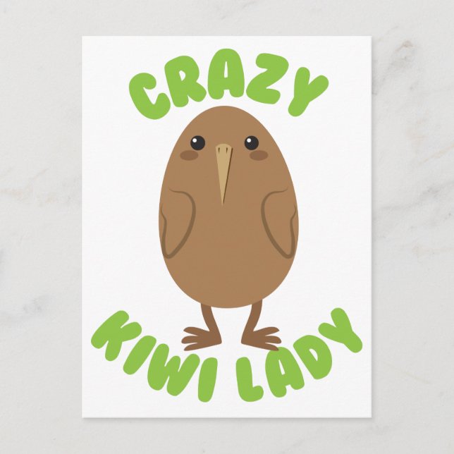 Carte Postale cercle de dame de kiwi fou (Devant)