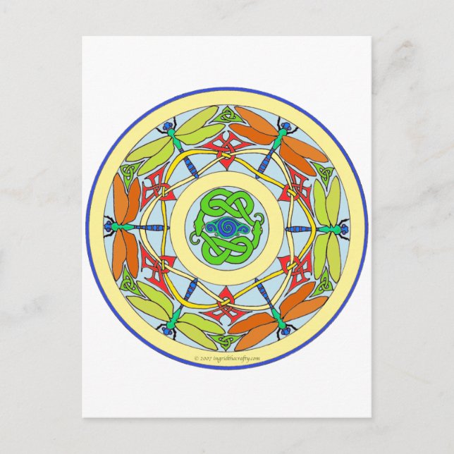 Carte Postale cercle de libellules (Devant)