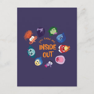 Carte Postale Cercle de personnages Inside Out You Know Me Insid