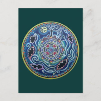Carte Postale Cercle des saisons - Automne Equinox Mandala