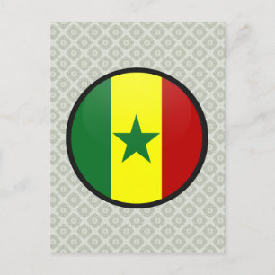 Carte Postale Cercle Drapeau de qualité Sénégal