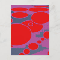 cercle rouge et bleu foncé violet art abstrait