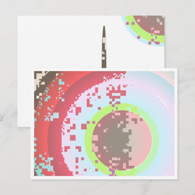 Carte postale Cercles 31 avec bordure (Devant / Derrière)
