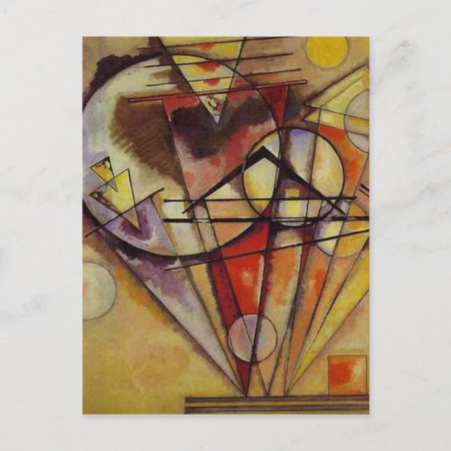 Carte Postale Cercles Abstraits Kandinsky (Devant)
