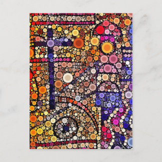Carte Postale Cercles colorés Mosaïque Croix du Sud-Ouest Design