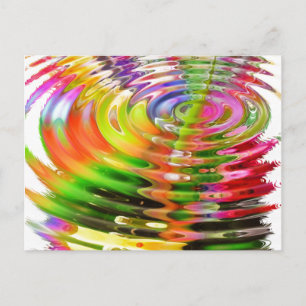 Carte Postale Cercles d'eau arc-en-ciel