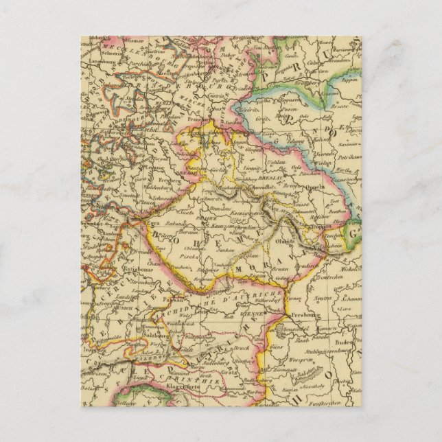 Carte Postale Cercles en Allemagne en 1789 (Devant)