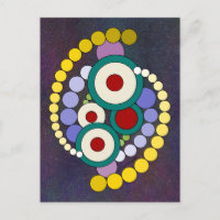 Cercles œuvre d'art abstrait