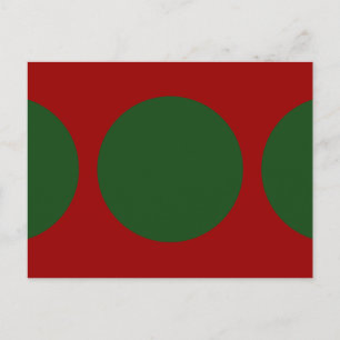 Carte Postale Cercles verts en rouge
