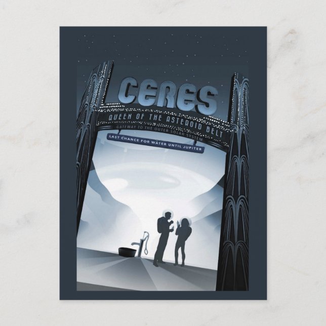 Carte Postale Ceres Planète naine Space Sci Fi (Devant)