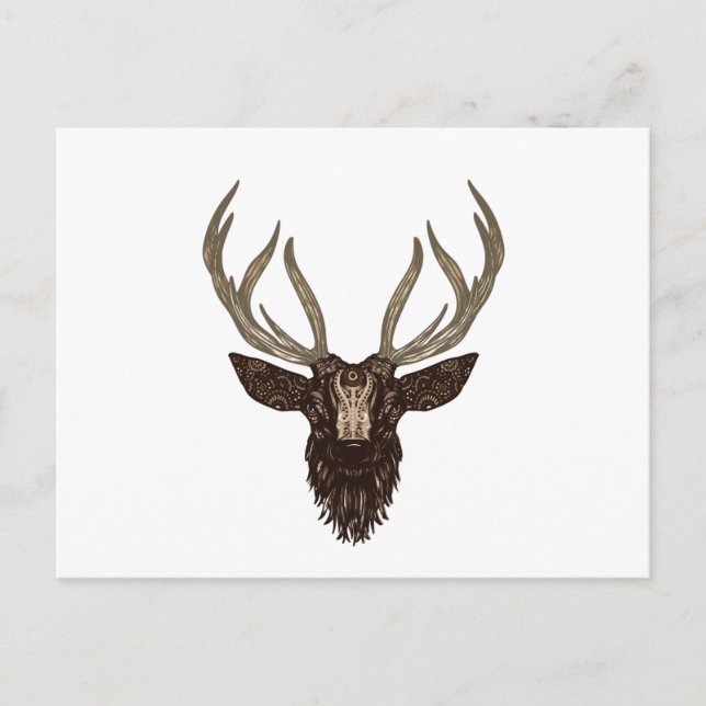 Carte Postale Cerf (Devant)