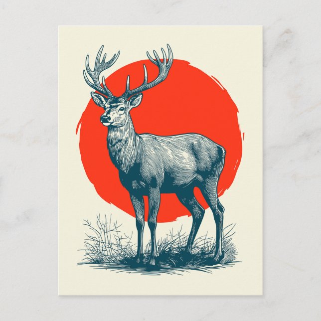 Carte Postale Cerf (Devant)