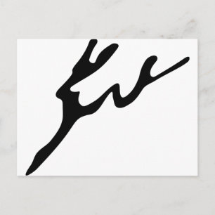 Carte Postale Cerf Abstrait