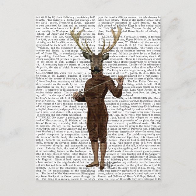 Carte Postale Cerf de clôture plein (Devant)