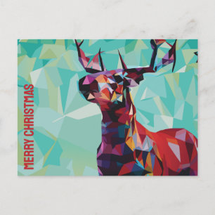 Carte Postale Cerf géométrique