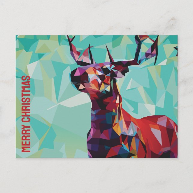 Carte Postale Cerf géométrique (Devant)