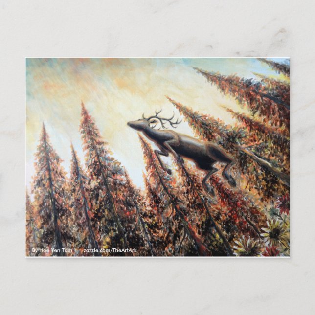 Carte postale - Cerf qui saute (Devant)