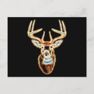 Carte Postale Cerf Tête Spirit d'énergie numérique