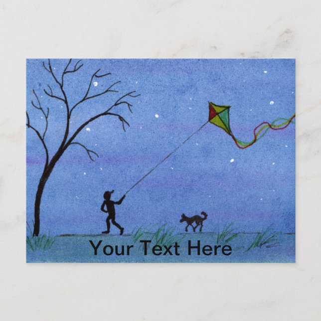 Carte Postale Cerf-volant de nuit (Devant)
