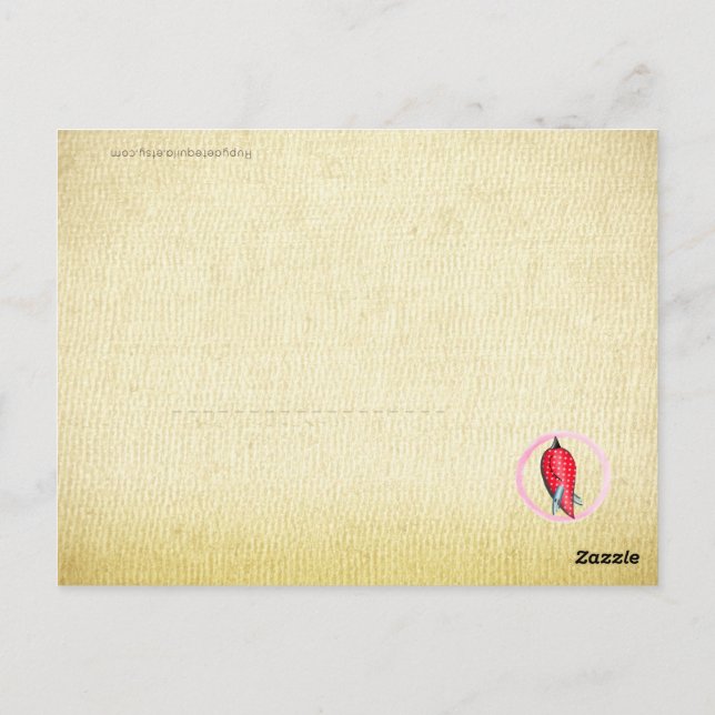 Carte Postale Cerfs hiver capricieux Rupydetequila Art (Dos)