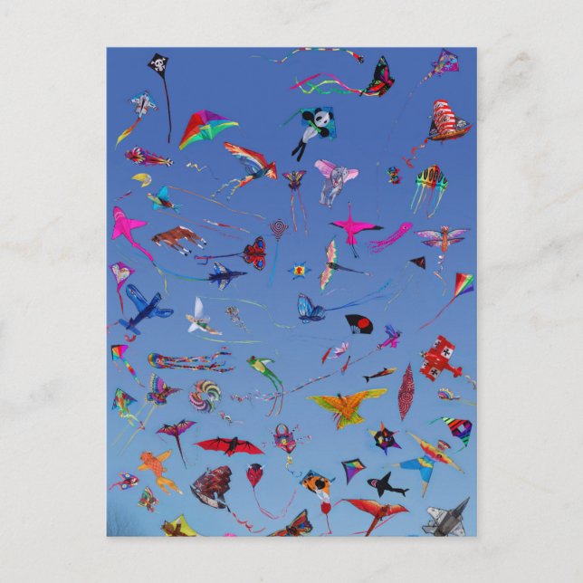 Carte Postale Cerfs-volants de cerfs-volants de cerfs-volants (Devant)