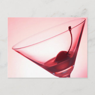 Carte Postale Cerise et verre