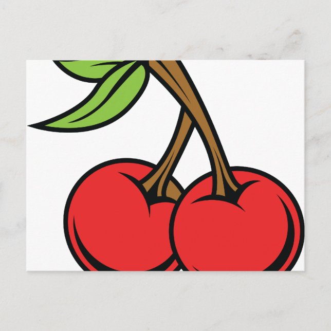 Carte Postale cerises (Devant)