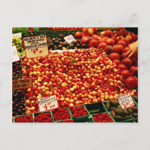 Carte Postale Cerises au marché Pike Place