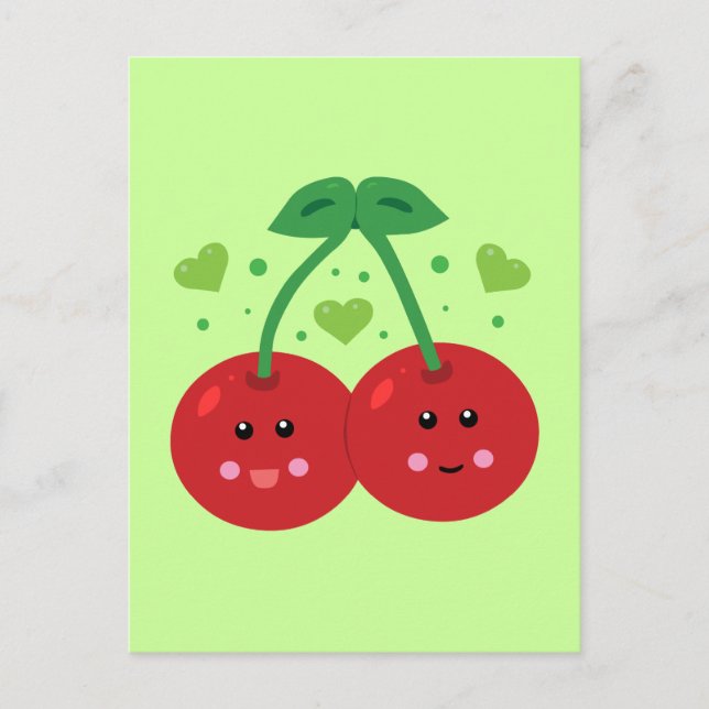 Carte Postale Cerises mignonnes (Devant)