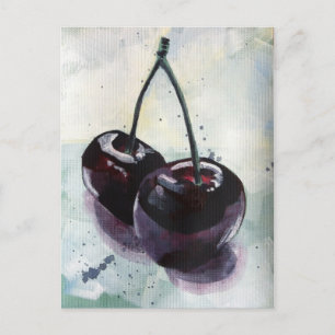 Carte postale - Cerises noires