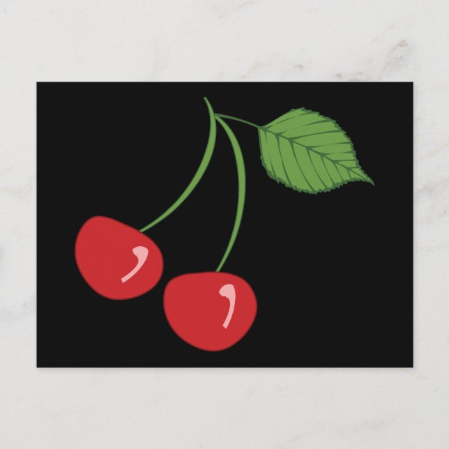 Carte Postale Cerises rétro (Devant)