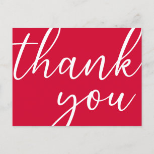 Carte Postale Cerisier d'anniversaire Rouge Merci de script mode