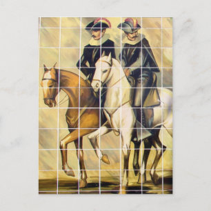 Carte Postale Certaines tuiles de Kansas City Plaza avec des che