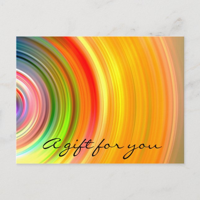 Carte Postale Certificat cadeau Holographe Rainbow Beauty Studio (Devant)