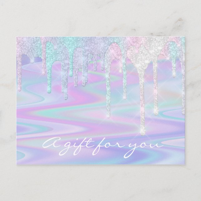 Carte Postale Certificat cadeau Holographe Unicorn Logo Beauté (Devant)