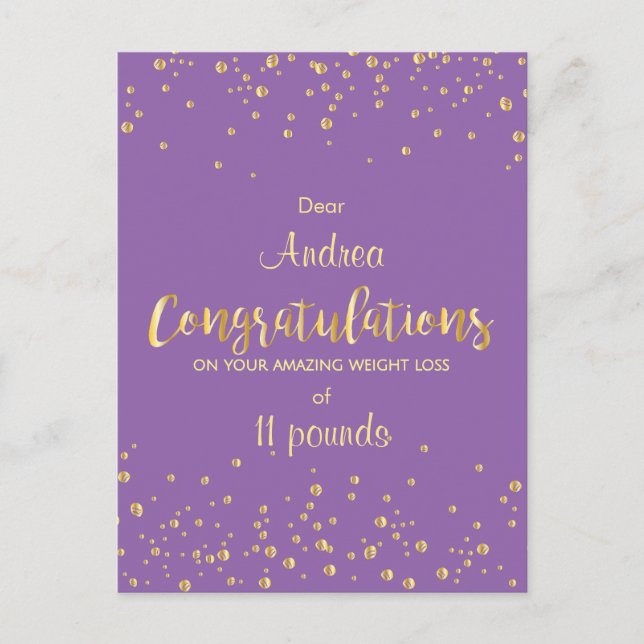 Carte Postale Certificat de perte de poids de groupe amincissant (Devant)