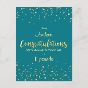 Carte Postale Certificat de perte de poids du club amincissant