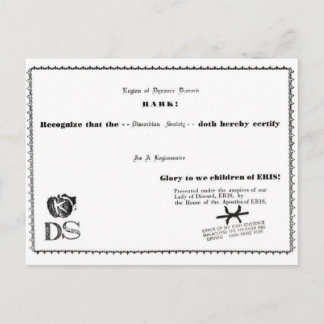 Carte Postale certificat légionnaire
