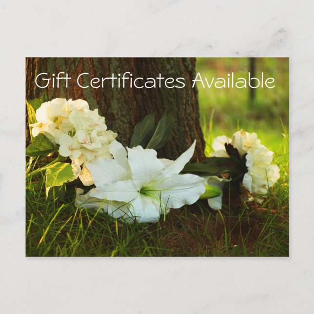 Carte Postale Certificats cadeaux disponibles (Devant)