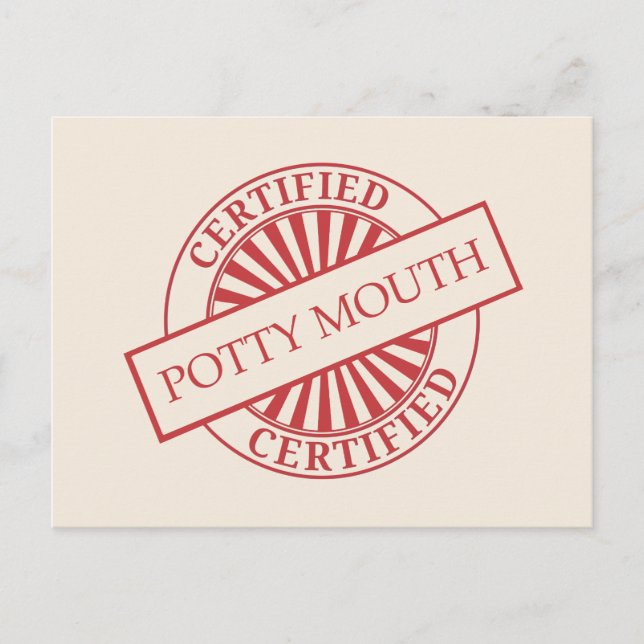 Carte Postale Certifié - Bouche Potty (Devant)