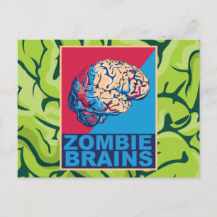 Carte Postale Cerveaux de Zombie