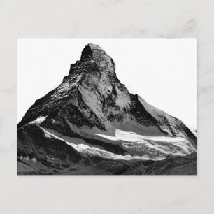 Carte Postale Cervin noir et blanc face nord