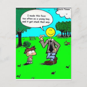Carte Postale Ces Visages Heureux Cadeaux et T-shirts de Dessins