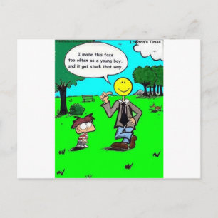 Carte Postale Ces Visages Heureux Cadeaux et T-shirts de Dessins