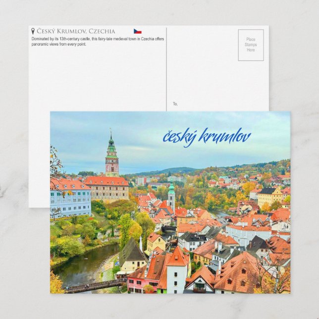 Carte Postale Český Krumlov, Czechia Postcard (Devant / Derrière)