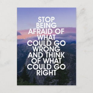 Carte Postale Cesser D'Avoir Peur Citation Motivationnelle