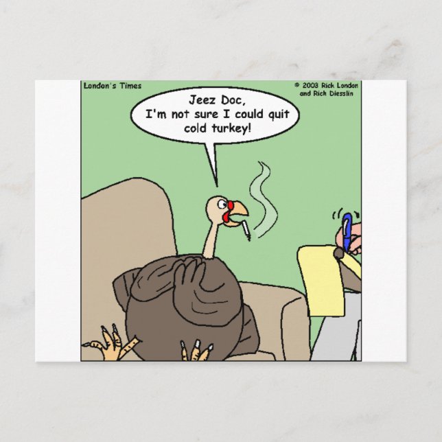 Carte Postale Cesser de fumer Cold Turkey Dons et Tee - shirts a (Devant)