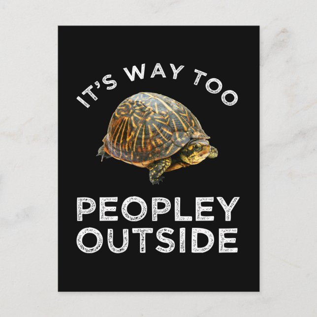 Carte Postale C'est beaucoup trop peuplé dehors (Devant)